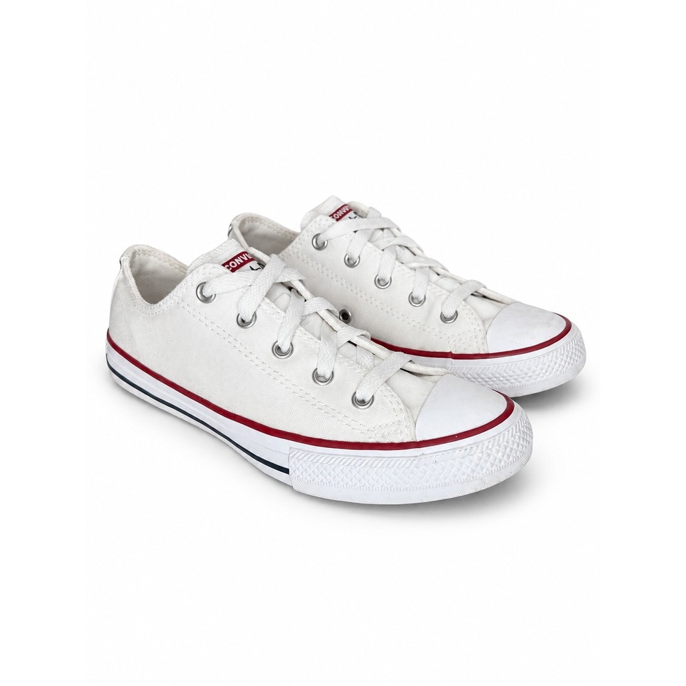 Converse Chuck Taylor All Star Low Top White Canvas Kids Size 2 Sneaker